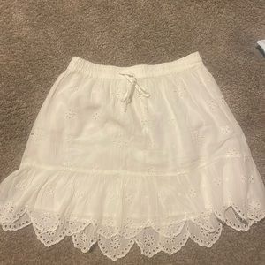 NWT White aerie eyelet skirt